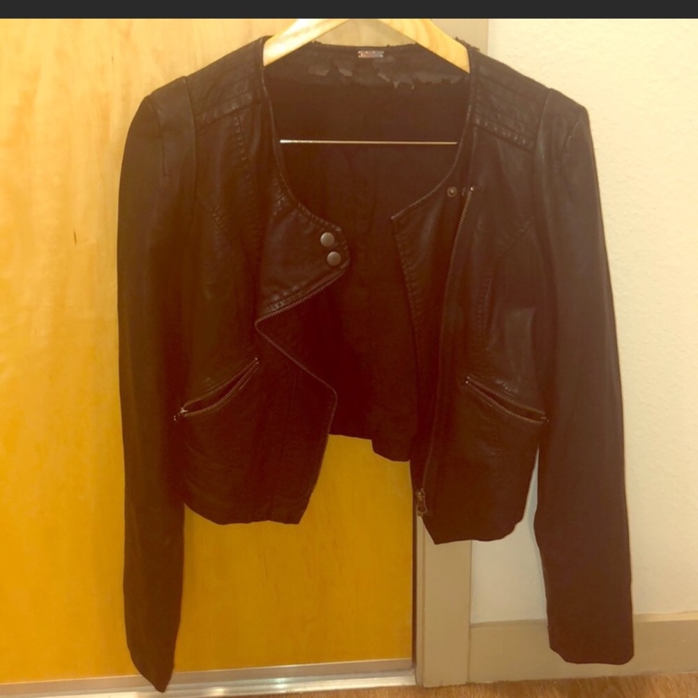 Free people leather jacket